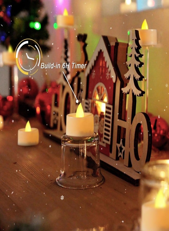 TEKCOOL مجموعة TEKCOOL المكونة من 24 قطعة من شموع الشاي LED الأكريليكية المزخرفة عديمة اللهب والدخان، مثالية للهدايا والمهرجانات واحتفالات ديوالي وديوالي وتزيين المنزل واحتفالات نافراتري والذكرى السنوية وأعياد الميلاد. - Image 4